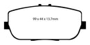 EBC 06-15 Mazda Miata MX5 2.0 Redstuff Rear Brake Pads