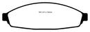 EBC 03+ Ford Crown Victoria 4.6 Redstuff Front Brake Pads