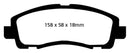 EBC 05-14 Honda Ridgeline 3.5 Greenstuff Front Brake Pads