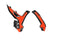 Acerbis 23+ KTM EXC-F/ SX/ SX-F/ XC/ XC-F/ XC-W/ XCF-W Frame Guards- X-Grip - Black/16 Orange