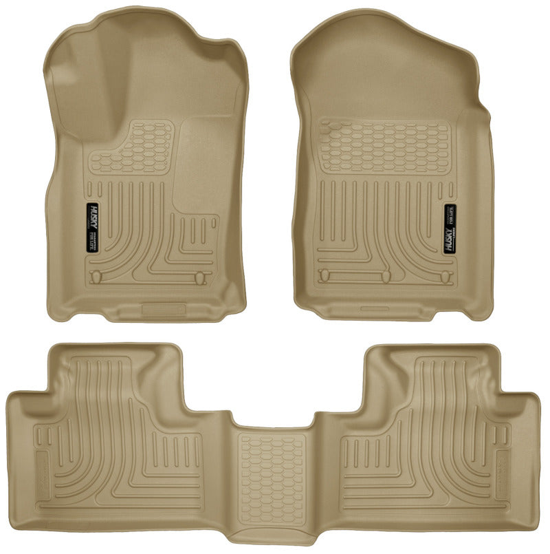 Husky Liners 11-13 Dodge Durango / 11-13 Jeep Grand Cherokee WeatherBeater Combo Tan Floor Liners