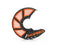 Acerbis X-Brake Vented Disc Cover - Black/16 Orange