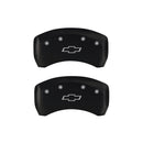 MGP 4 Caliper Covers Engraved Front & Rear Bowtie Red finish silver ch