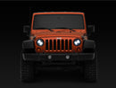 Raxiom 97-18 Jeep Wrangler TJ/JK Axial Spider LED Headlight w/ Amber DRL- Chrome Hsng (Clear Lens)