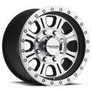 Raceline 928M Monster 17x9in / 5x127 BP / -12mm Offset / 83.82mm Bore - Black & Machined Wheel