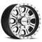 Raceline 928M Monster 17x9in / 5x127 BP / -12mm Offset / 83.82mm Bore - Black & Machined Wheel