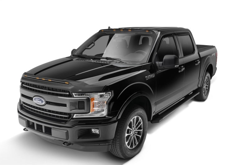 AVS 15-18 Ford F-150 / 17-18 Ford F-250 Extended Cab Ventvisor Low Profile Deflectors 4pc - Smoke