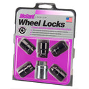 McGard Wheel Lock Nut Set - 5pk. (Cone Seat) M12X1.5 / 3/4 Hex / 1.46in. Length - Black