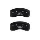 MGP 4 Caliper Covers Engraved Front & Rear Oval logo/Ford Red finish silver ch