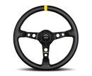 Momo MOD07 Steering Wheel 350 mm -  Black Leather/Black Spokes/1 Stripe