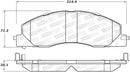 StopTech Sport Brake Pads w/Shims and Hardware - Rear