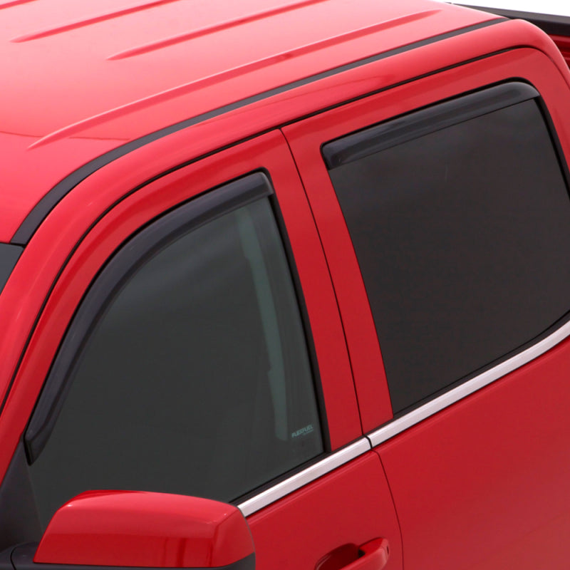 AVS 15-18 Ford F-150 Supercrew Ventvisor In-Channel Front & Rear Window Deflectors 4pc - Smoke