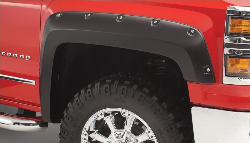 Bushwacker 14-18 Chevy Silverado 1500 Fleetside Pocket Style Flares 4pc - Black