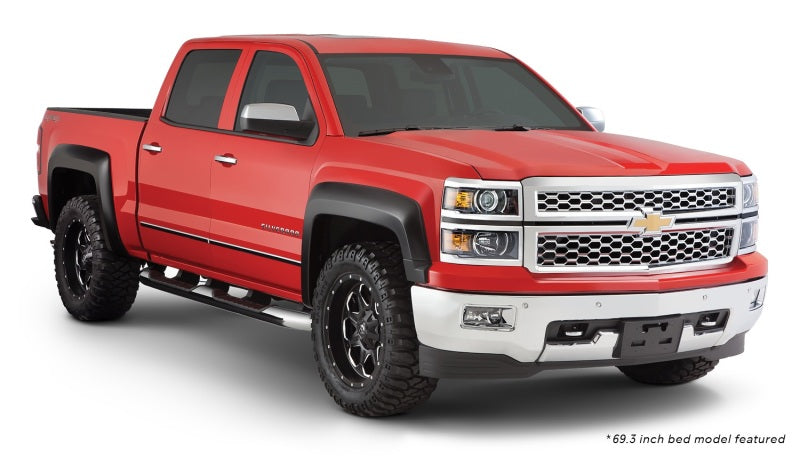 Bushwacker 15-18 Chevy Silverado 2500 HD Fleetside Extend-A-Fender Style Flares 4pc - Black