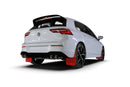 Rally Armor 2022 MK8 Volkswagen Golf GTI/R Black UR Mud Flap w/ White Logo