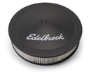 Edelbrock Air Cleaner Pro-Flo Series Round Steel Top Paper Element 14In Dia X 3 75In Dropped Base