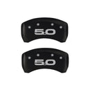 MGP 4 Caliper Covers Engraved Front 2015/Mustang Engraved Rear 2015/50 Red finish silver ch
