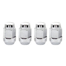 McGard Hex Lug Nut (Cone Seat Bulge Style) M12X1.5 / 3/4 Hex / 1.45in. Length (4-Pack) - Chrome