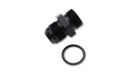 Vibrant -3AN Male Flare to -3 ORB Male Straight Adapter w/O-Ring - Anodized Black