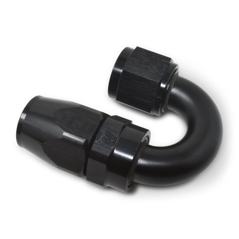 Russell Performance -6 AN Black 180 Degree Full Flow Swivel Hose End