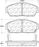 StopTech Performance 93-95 Honda Civic Coupe / 94-95 Civic Hatchback/Sedan Front Brake Pads