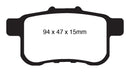 EBC 09-14 Acura TSX 2.4 Greenstuff Rear Brake Pads