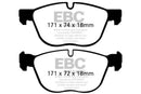EBC 07-10 BMW X5 3.0 Redstuff Front Brake Pads