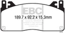 EBC 2015+ Ford Mustang (6th Gen) 5.2L (GT350) Shelby Redstuff Front Brake Pads
