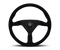 Momo Montecarlo Alcantara Steering Wheel 320 mm - Black/Black Stitch/Black Spokes