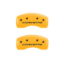 MGP 4 Caliper Covers Engraved Front & Rear C6/Corvette Yellow finish black ch