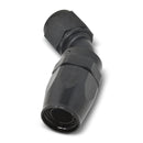 Russell Performance -8 AN Black 45 Degree Full Flow Hose End