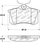 StopTech 02-08 Audi A4 Quattro / 2/99-02 Audi S4 / 93-10 VW Golf GL/GLS Performance Rear Brake Pads