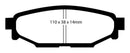 EBC 12+ Subaru BRZ 2.0 (solid rear rotors) Ultimax2 Rear Brake Pads