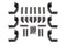 Deezee 13-23 Dodge Ram Running Board Rough Step Bracket Kit