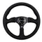 NRG Reinforced Steering Wheel (350mm / 2.5in. Deep)Blk Alcantara Comfort Grip w/4mm Matte Blk Spokes