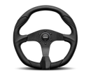 Momo Quark Steering Wheel 350 mm - Black Poly/Black Spokes/Black Inserts