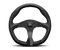 Momo Quark Steering Wheel 350 mm - Black Poly/Black Spokes/Black Inserts