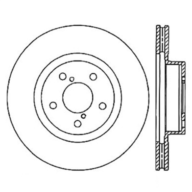 StopTech Power Slot 06-08 Subaru Legacy / 13 Scion FR-S / 13 Subaru BRZ Front Right Slotted Rotor