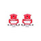 Power Stop 04-05 Cadillac DeVille Rear Red Calipers w/Brackets - Pair