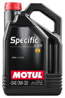 Motul 5L 100% Synthetic High Performance Engine Oil ACEA C2 BMW LL-12 FE+ 0W30