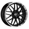 Enkei Lusso 18x7.5 42mm Offset 5x100 Bolt Pattern 72.6 Bore Black w/ Machined Lip Wheel