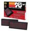 K&N Replacement Air Filter 12.563in O/S Length x 5.25in O/S Width x 1.625in H (Inc 2 Filters)