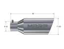 MBRP Universal Tip 7inch O.D. Rolled End 4inch inlet 18inch length - T304 (SINGLE TIP)