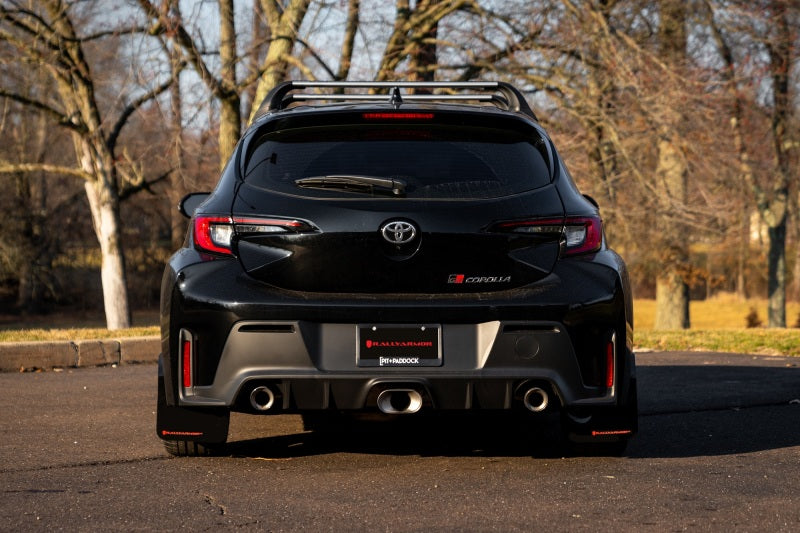 Rally Armor 2023 Toyota GR Corolla Black UR Mud Flap w/ White Logo