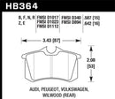 Hawk 88-92 VW Golf GTI / 87-88 Scirocco Blue 9012 Race Rear Brake Pads