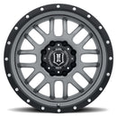 ICON Alpha 20x9 8x170 0mm Offset 5in BS 125.2mm Bore Gun Metal Wheel