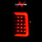 ANZO 1993-1997 Ford  Ranger LED Tail Lights w/ Light Bar Black Housing Clear Lens