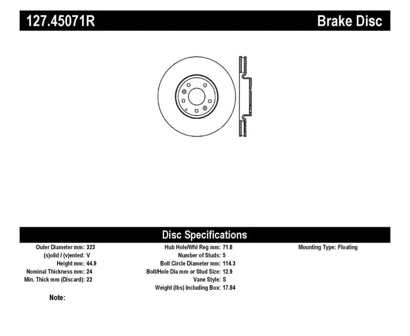 StopTech 04-09 Mazda RX-8 Slotted & Drilled Right Front Rotor