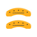MGP 4 Caliper Covers Engraved Front & Rear Gen 5/Camaro Yellow finish black ch