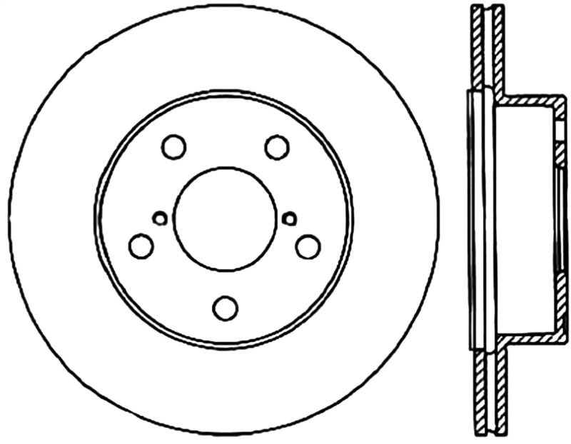 StopTech 05-07 Subaru Impreza WRX/STi Slotted & Drilled Right Rear Rotor